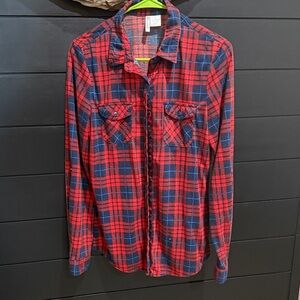 Red and Blue Plaid Women’s Shirt